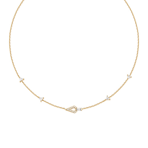 Gold Geometric Satellite Necklace